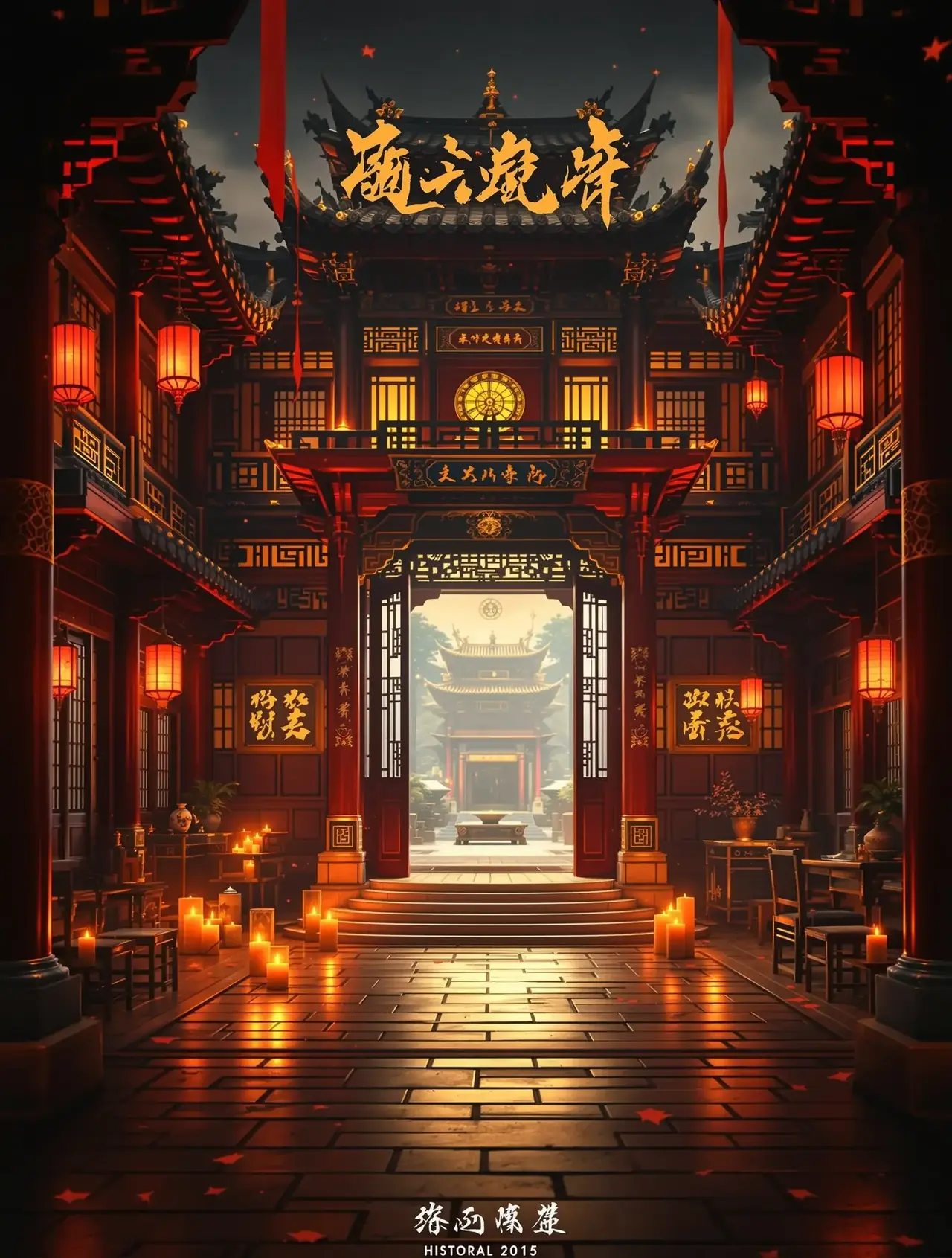 金绣堂 短剧海报,金色绣线与汉服衣袖特写
